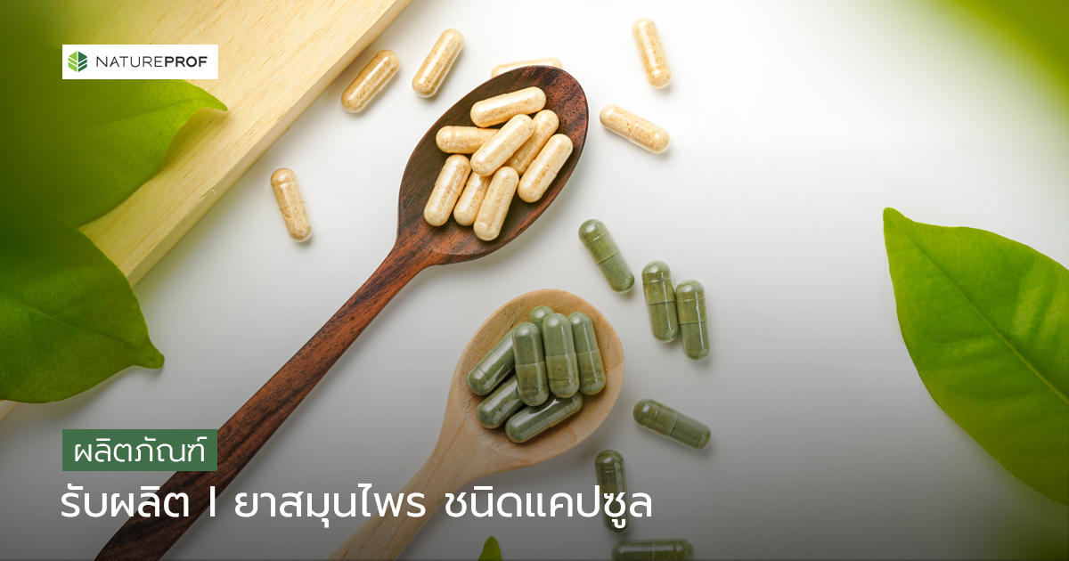 รับผลิตยาสมุนไพร ชนิดแคปซูล (Capsules)  พร้อมขึ้นทะเบียน กับ Natureprof (โรงงาน OEM/ODM) 